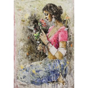Moazzam Ali, 30 x 42 Inch, Water Color on Paper, Figurative Painting, AC-MOZ-050